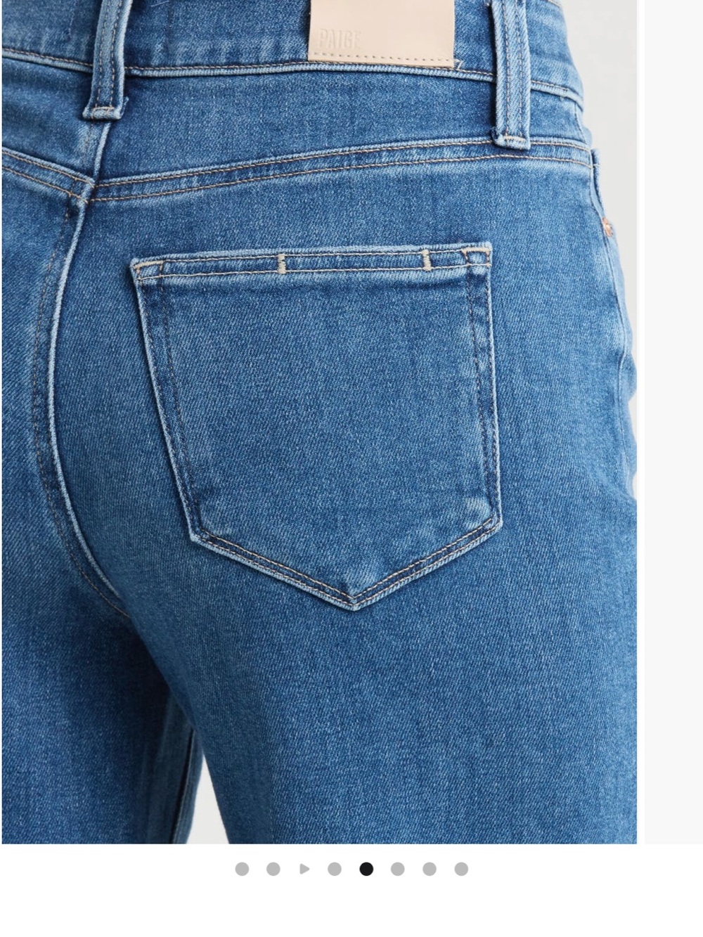 PAIGE High-Rise Wide Leg Jeans in Deep Blue Wash - Picture 10 of 12